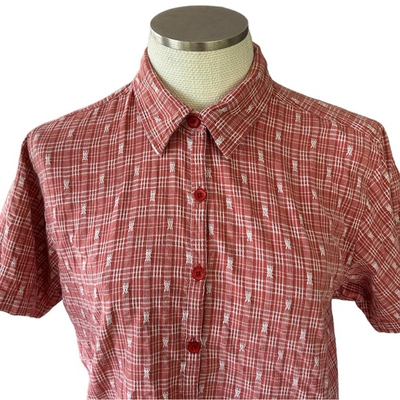 Cabelas’s Women’s Cotton Button Up Short Sleeve Shirt Size Large - Picture 4 of 5